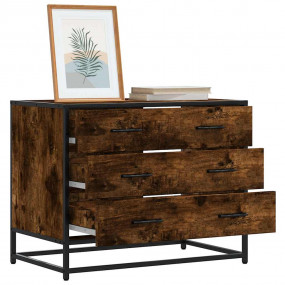 Drawer Cabinet Smoked oak Engineered wood, metal Medium