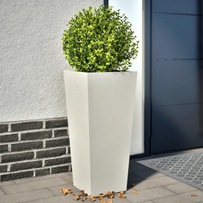 Garden Planter Set of 2 White Cold-rolled steel 13.8x13...