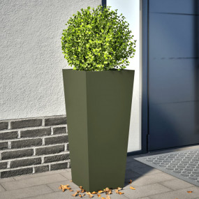 Garden Planter Set of 2 Olive green Cold-rolled steel T...