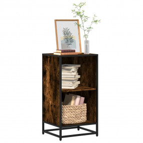 Book Cabinet Smoked Oak Engineered wood, metal Medium