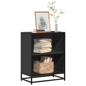 Book Cabinet Black Engineered wood, Metal Book Cabinet