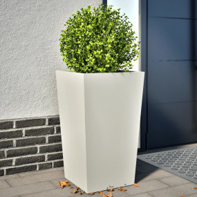 Garden Planter Set of 2 White Cold-rolled steel Large