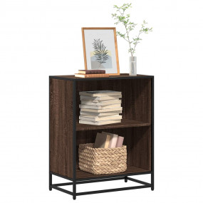 Book Cabinet Brown Oak Engineered wood, metal Compact