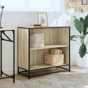 Book Cabinet Sonoma Oak Engineered Wood, Metal Medium