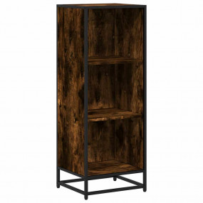 Book Cabinet Smoked oak Engineered wood, metal Compact