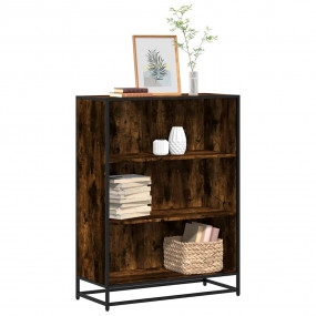 Book Cabinet Smoked Oak Engineered Wood 31.7x13.8x42.3 ...