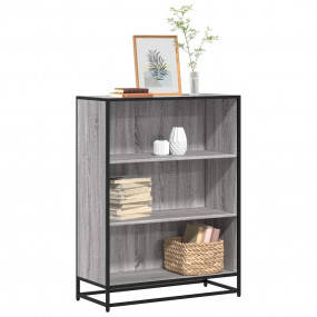 Book Cabinet Grey Sonoma Engineered Wood and Metal Medi...