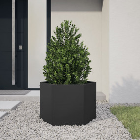 Garden Planter Black Steel Medium Planters Garden Plant...