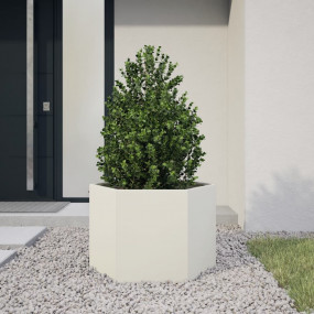 Garden Planter White Steel Large Durable Garden Planter