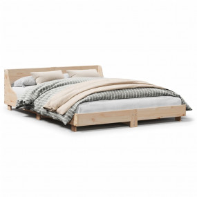 Bed Frame Natural Pine Solid Pine Wood Double Durable B...