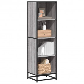 Book Cabinet Gray Sonoma Engineered wood and metal Medi...