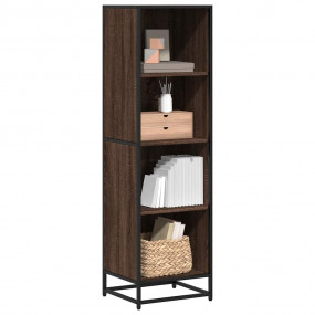 Book Cabinet Brown Oak Engineered wood, Metal Medium Bo...