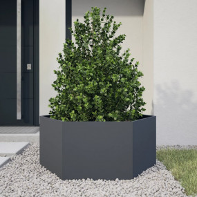 Garden Planter Anthracite Steel Large Decorative Inlays