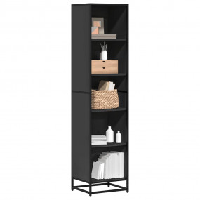 Book Cabinet Black Engineered wood, metal Medium Book C...