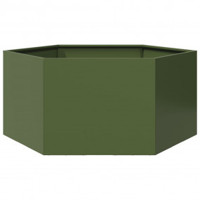 Garden Planter Olive Green Steel Large Durable Garden P...