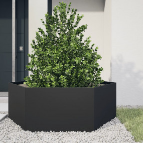Garden Planter Black Steel Large Durable Garden Planter
