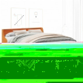 Bed Frame Wax Brown Solid pine wood, plywood Small Doub...