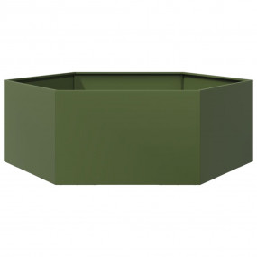 Garden Planter Olive Green Steel Large Garden Planter H...