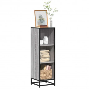 Book Cabinet Grey Sonoma Engineered wood, metal Tall an...