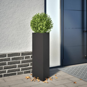 Garden Planter Black Steel Medium Durable Garden Plante...