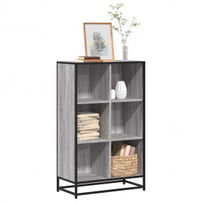 Book Cabinet Grey Sonoma Engineered Wood, Metal Medium