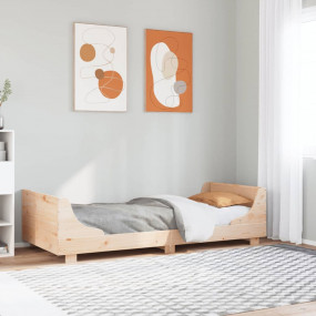 Bed Frame Natural Pine Solid Pine Wood Small Single Dur...