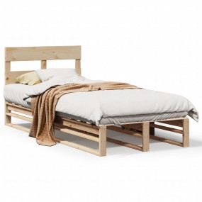 Bed Frame Natural Pine Solid Pine Wood Twin Bed Frame