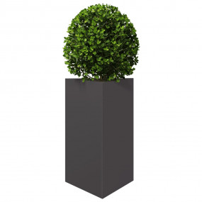 Garden Planter Black Steel 19.7 x 16.9 x 29.5 in Durabl...
