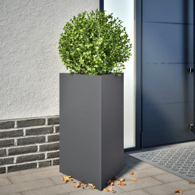 Garden Planter Anthracite Steel Medium Planters Garden ...