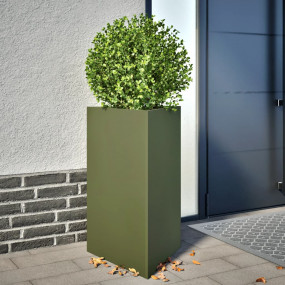 Garden Planter Olive Green Steel Large Decorative Inlay...
