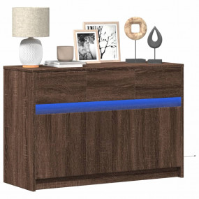 TV Cabinet Brown Oak Engineered Wood Medium TV Cabinet