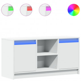 TV Cabinet White Engineered Wood Medium TV Cabinet Rect...
