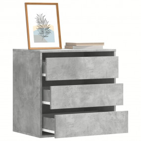 Chest of Drawers Concrete Grey Engineered Wood Medium