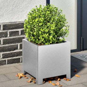 Garden Planter Set of 2 Galvanized Galvanized Steel 11....