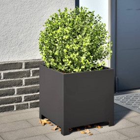 Garden Planter Black Steel Medium Durable Garden Plante...
