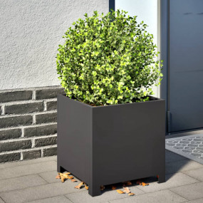 Garden Planter Set of 2 Black Steel Durable Garden Plan...
