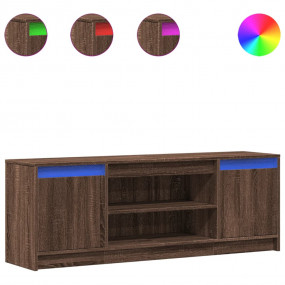 TV Cabinet Brown Oak Engineered wood Medium TV Cabinet