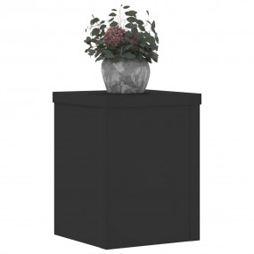 Plant Stand Set of 2 Black Engineered wood Small