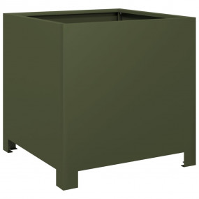 Garden Planter Olive Green Steel Medium Tough Garden Pl...