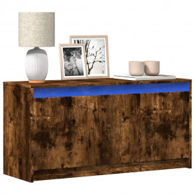 TV Cabinet Smoked Oak Engineered Wood 39.4 x 13.4 x 19....