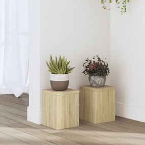 Plant Stand Set of 2 Sonoma oak Engineered wood Compact