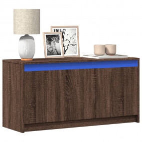 TV Cabinet Brown Oak Engineered Wood Medium TV Cabinet