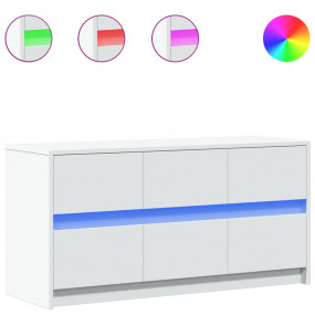 TV Cabinet White Engineered wood Medium TV Cabinet Rect...