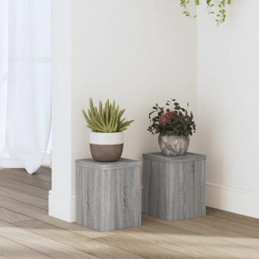 Plant Stand Set of 2 Grey Sonoma Engineered wood Small