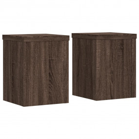 Plant Stand Set of 2 Brown oak Engineered wood 5.9 x 5....