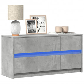 TV Cabinet Concrete Grey Engineered Wood Medium TV Cabi...