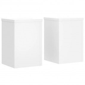 Plant Stand Set of 2 White Engineered wood 9.8x9.8x13.8...
