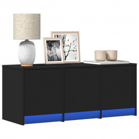 TV Cabinet Black Engineered wood Medium TV Cabinet Rect...