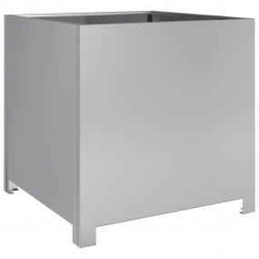 Garden Planter Silver Galvanized Steel 19.7x19.7x19.7 i...
