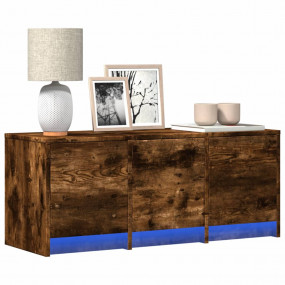 TV Cabinet Smoked Oak Engineered Wood 38.2 x 13.4 x 15....